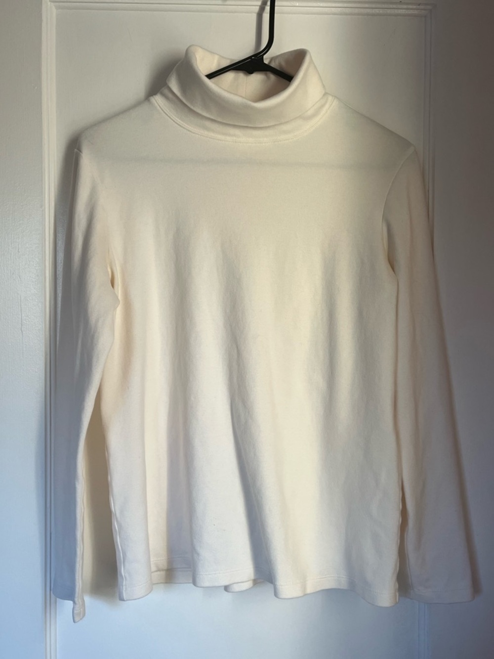 White Turtleneck Long Sleeve Top